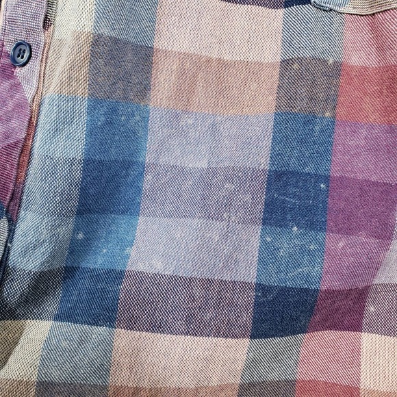 Serengeti Pastel Check Maxi Dress XL Button Front Cottage Core Prairie - Picture 11 of 14